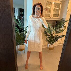 NEW White Long Sleeve Dress, REISS, US 6